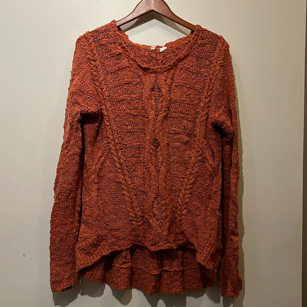 Rust loose knit slouchy sweater size XL